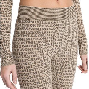 Missoni Monogram Logo Brown Knit Leggings, Small 4 (40 IT)